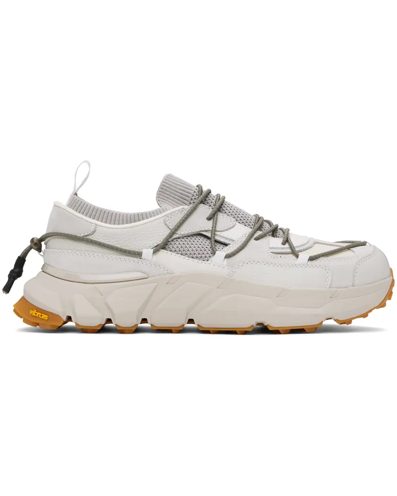 The Viridi-anne Off-White & Gray Lace-Up Sneakers B-white