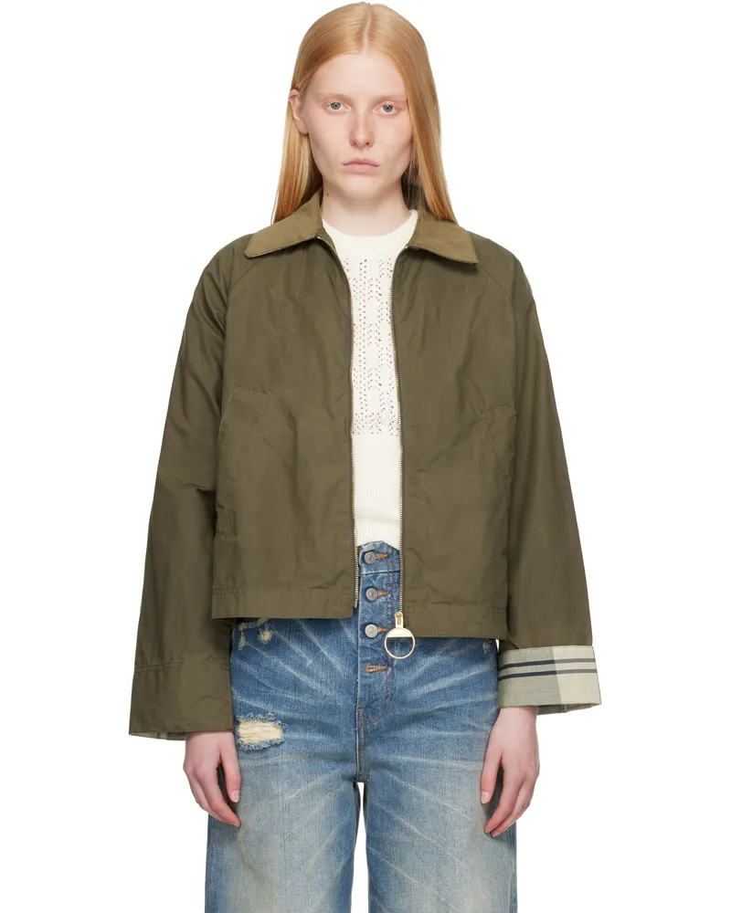 Barbour Khaki Catlin Showerproof Jacket Dusky