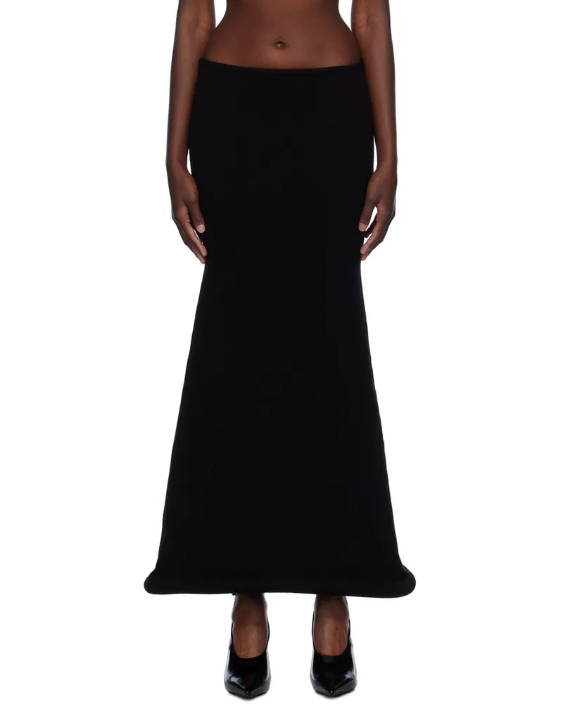 Jean Paul Gaultier Black 'The Knit 3D' Maxi Skirt 00-black