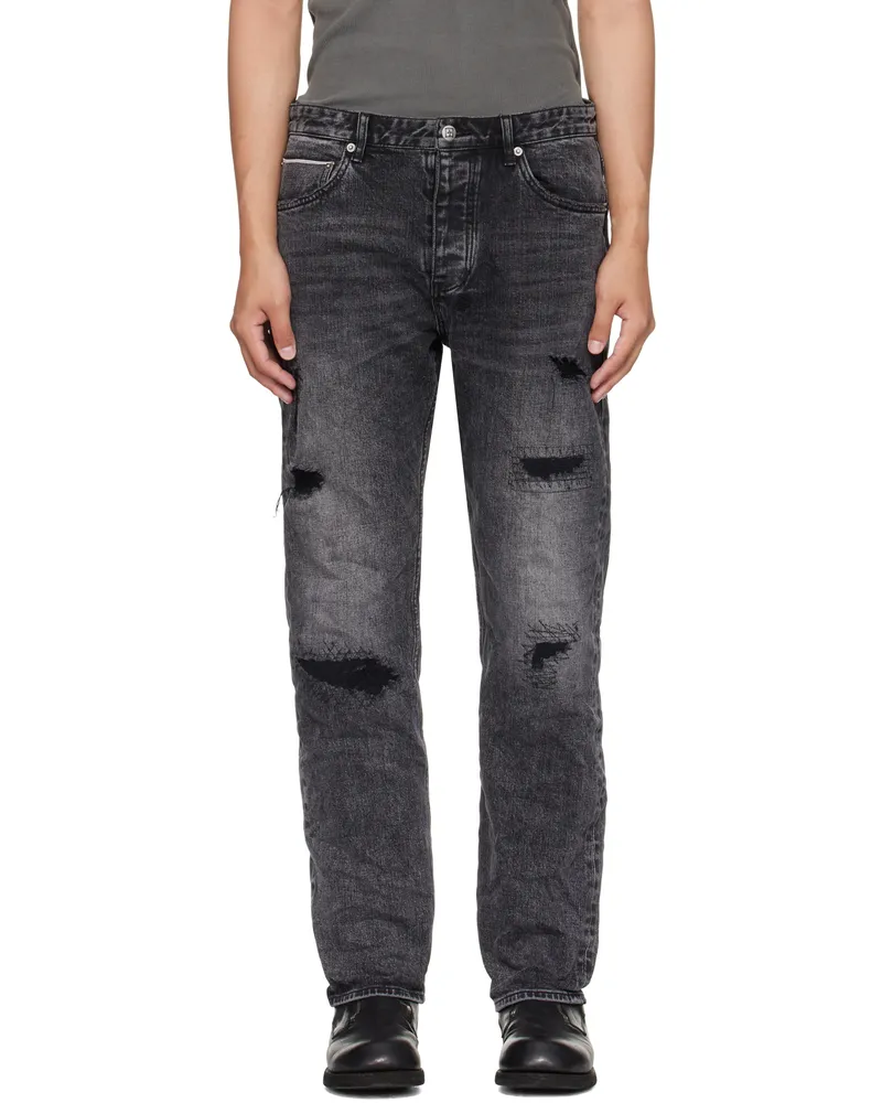 ksubi Black Hazlow Replika Jeans Charcoal