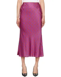 Marine Serre Purple All Over Moon Midi Skirt Puviolet