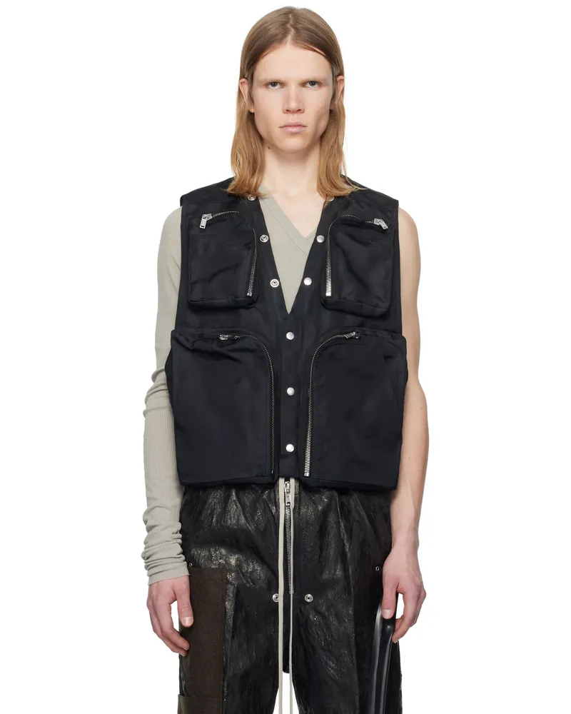 Rick Owens Black Hollywood Cargo Vest 09