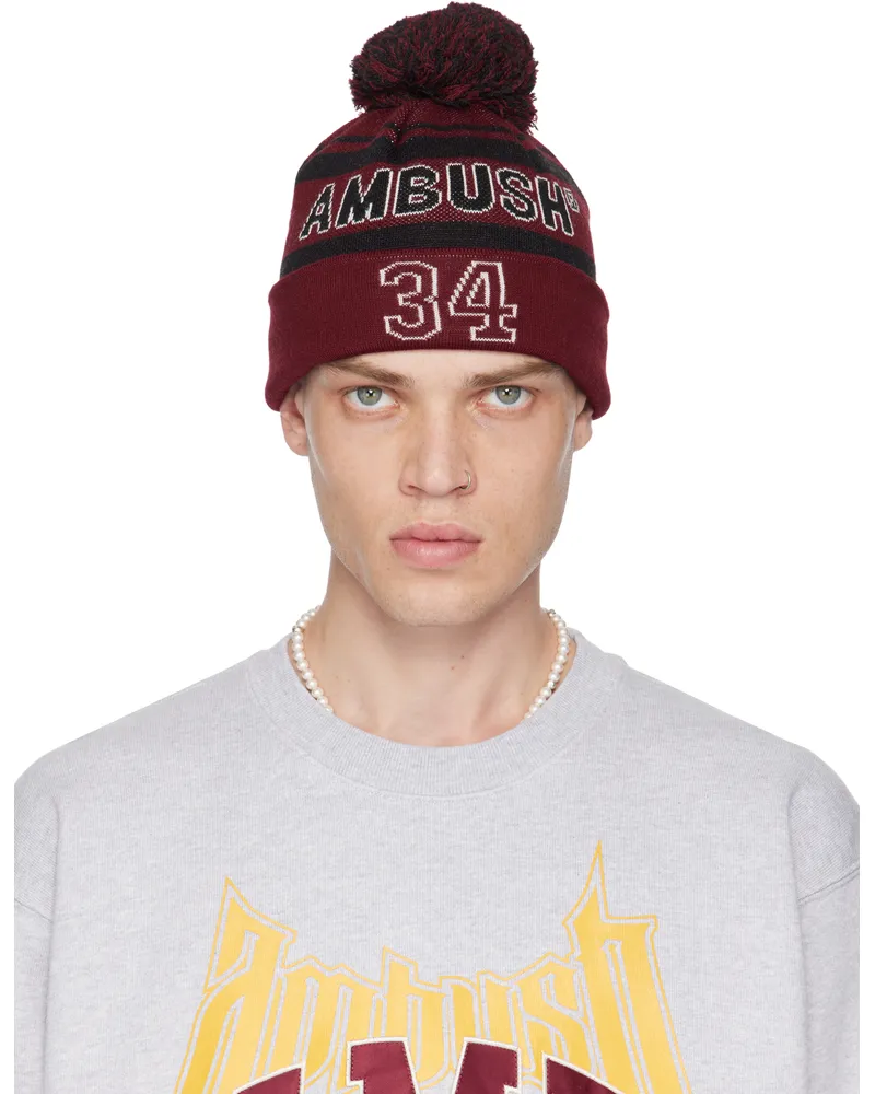 AMBUSH Red Stadium Beanie Red