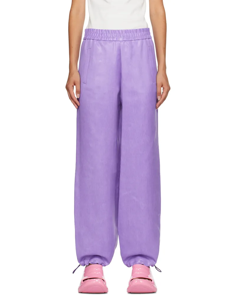 J.W.Anderson Purple Coated Trousers 700