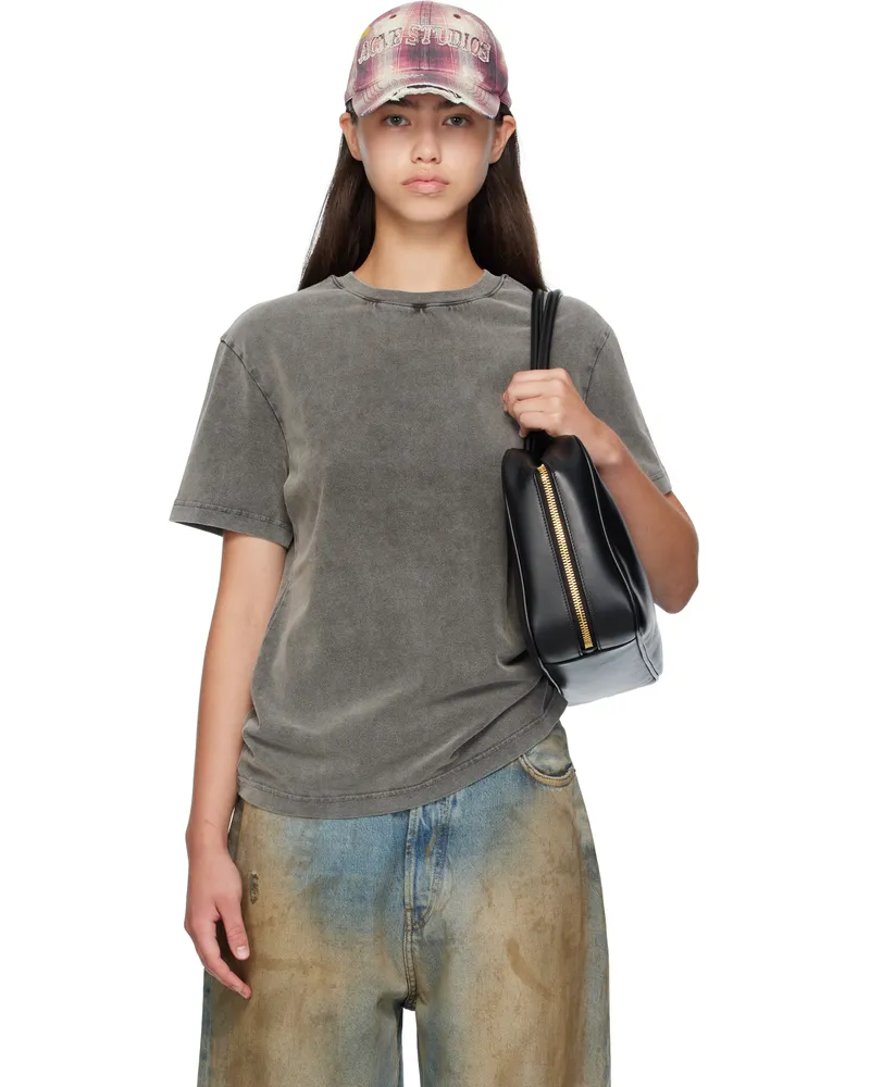 Acne Studios Black Cotton Crewneck T-shirt Bm0