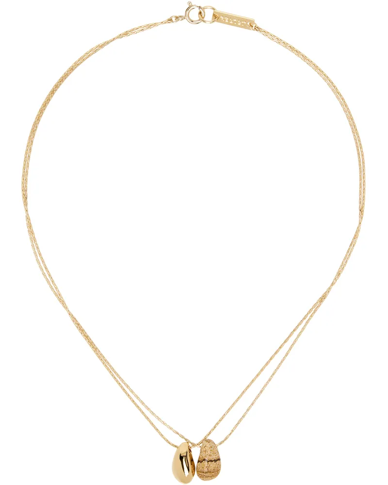 Isabel Marant Gold Imala Necklace Natural