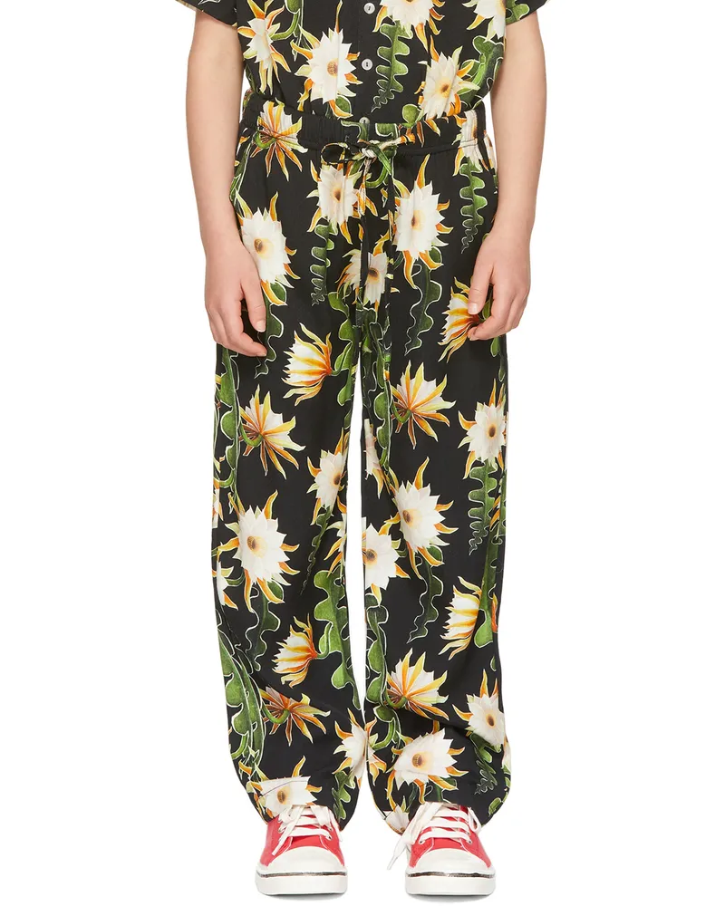 ENDLESS JOY SSENSE Exclusive Kids Black Epiphyllum Lounge Pants Black