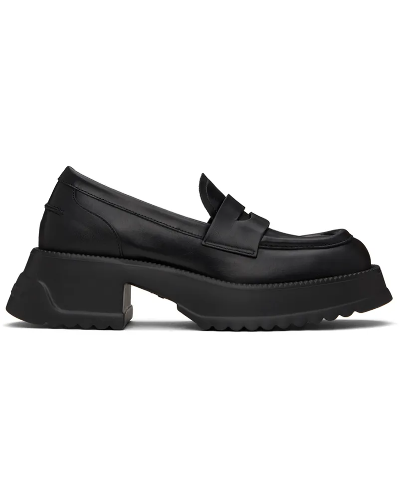 Marni Black Pinched Seam Loafers 00n99
