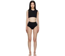 SSENSE Exclsuive Black Diagonal One-Piece Swimsuit