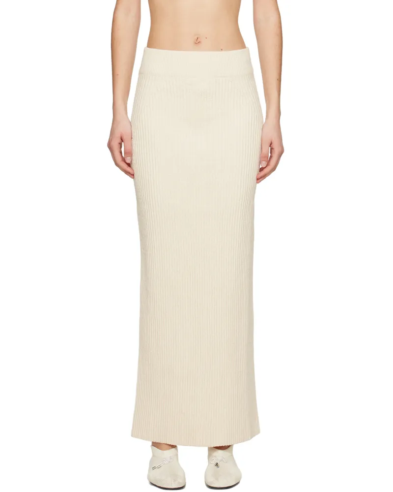 Totême Off-White Vented Maxi Skirt 116