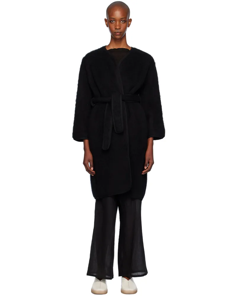 Baserange Black Capas Coat Black