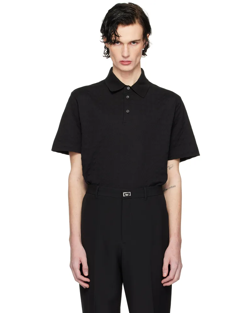 Givenchy Black Classic Fit Polo 001-black