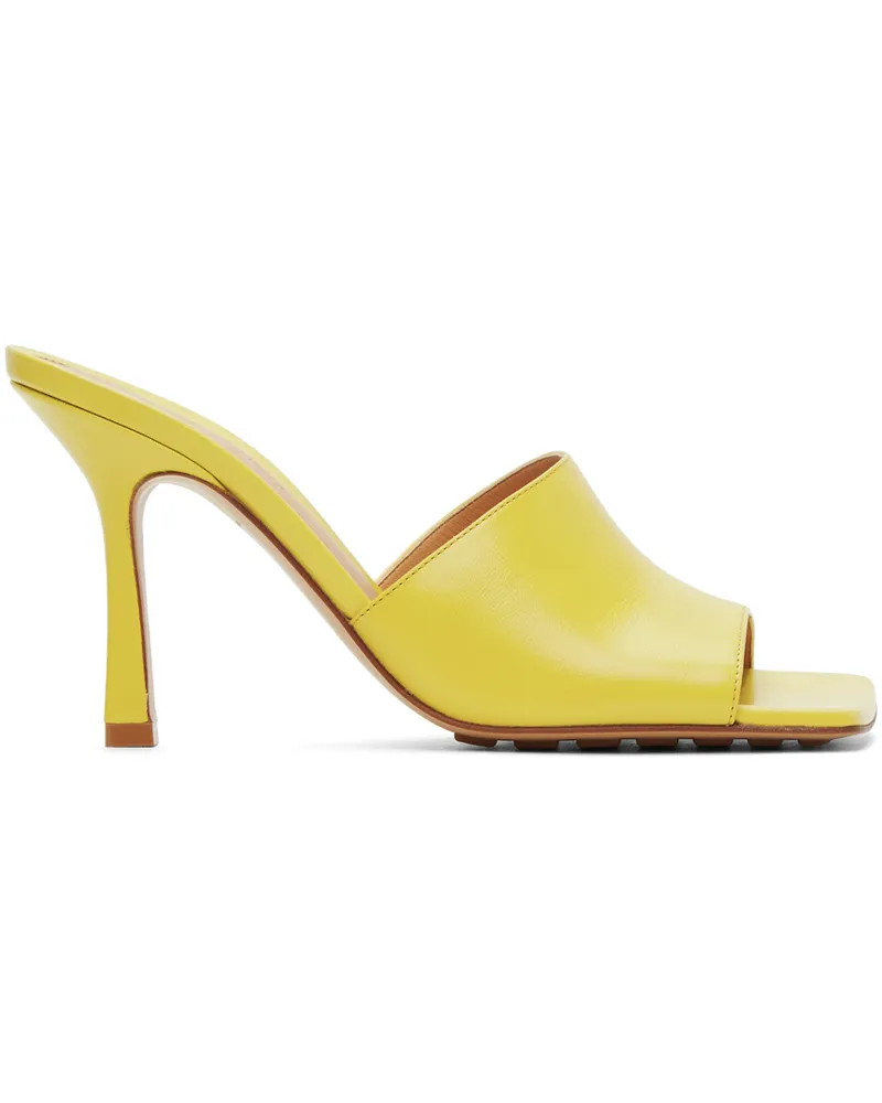 Bottega Veneta Yellow Stretch Heeled Sandals 7102