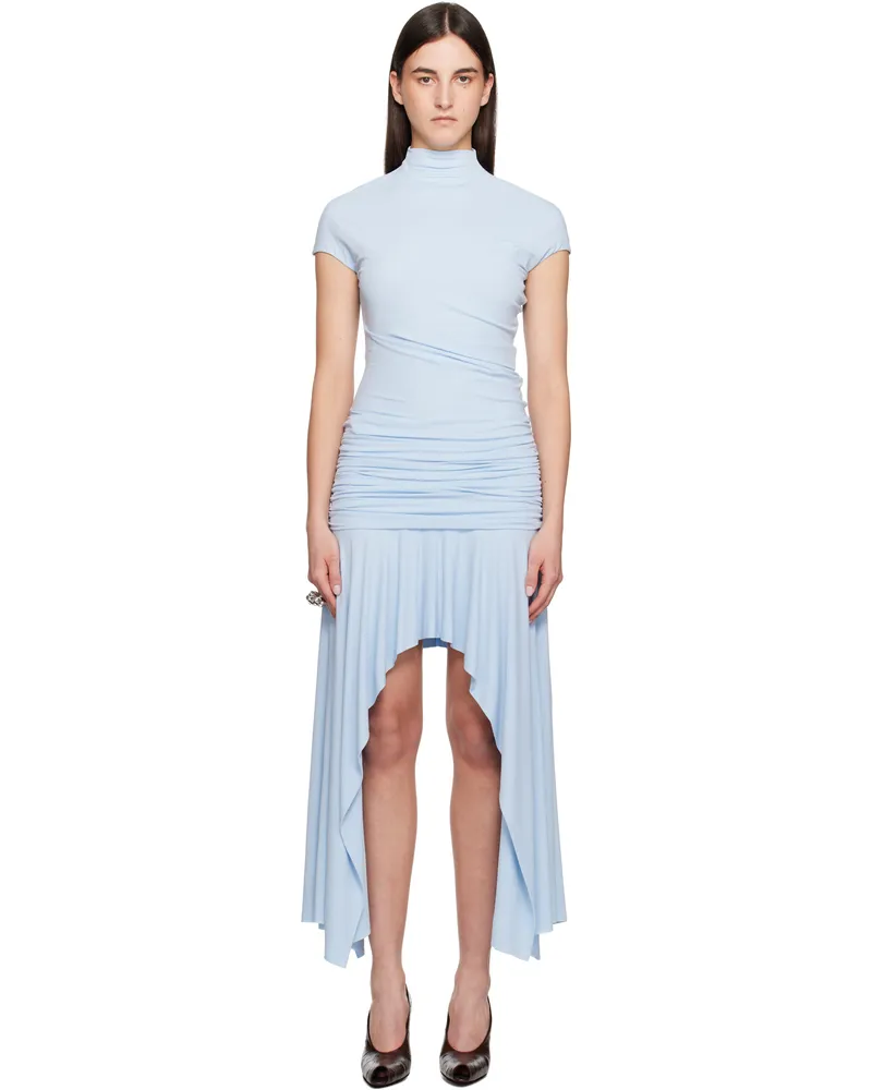 Acne Studios Blue Asymmetric Midi Dress 228