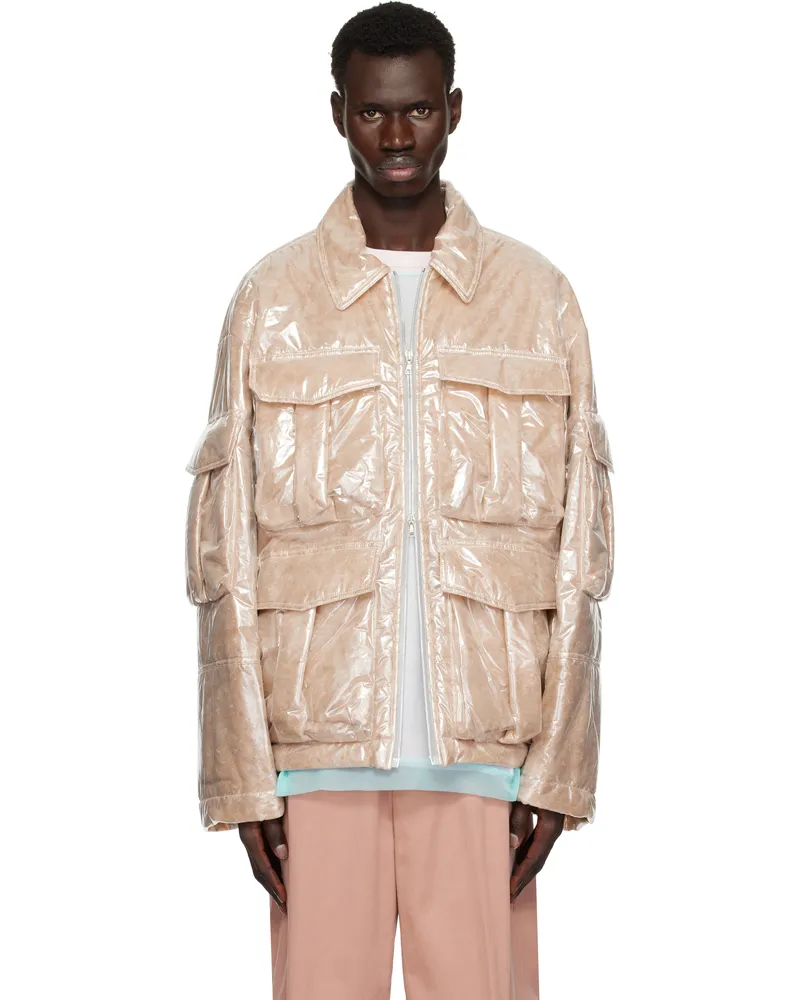 Dries van Noten Pink Nylon Puffed Jacket 10