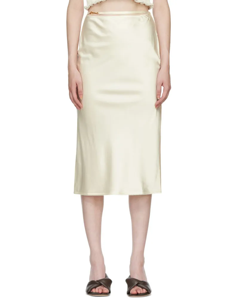Jacquemus Off-White Le Papier 'La Jupe Notte' Midi Skirt 110