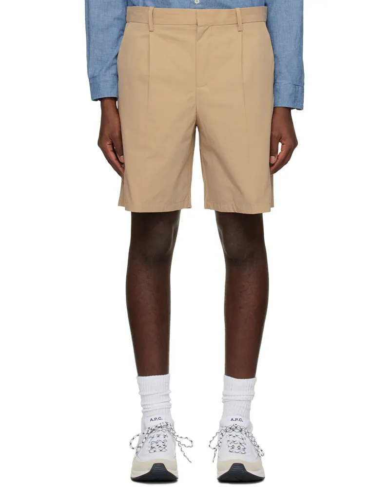 A.P.C. Beige Terry Shorts Bac