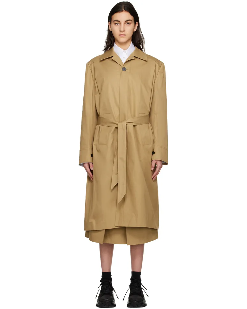 Wooyoungmi Beige Long Trench Coat Beige