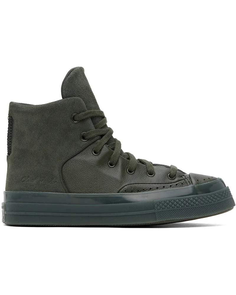 Converse Khaki Chuck 70 Marquis Leather High Top Sneakers Cave