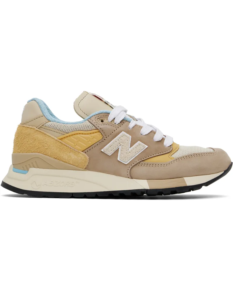 New Balance Brown & Beige 'Made in USA' 998 Sneakers Yellow