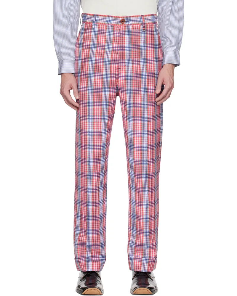 Vivienne Westwood Red & Blue Doc Trousers Ss25-f207