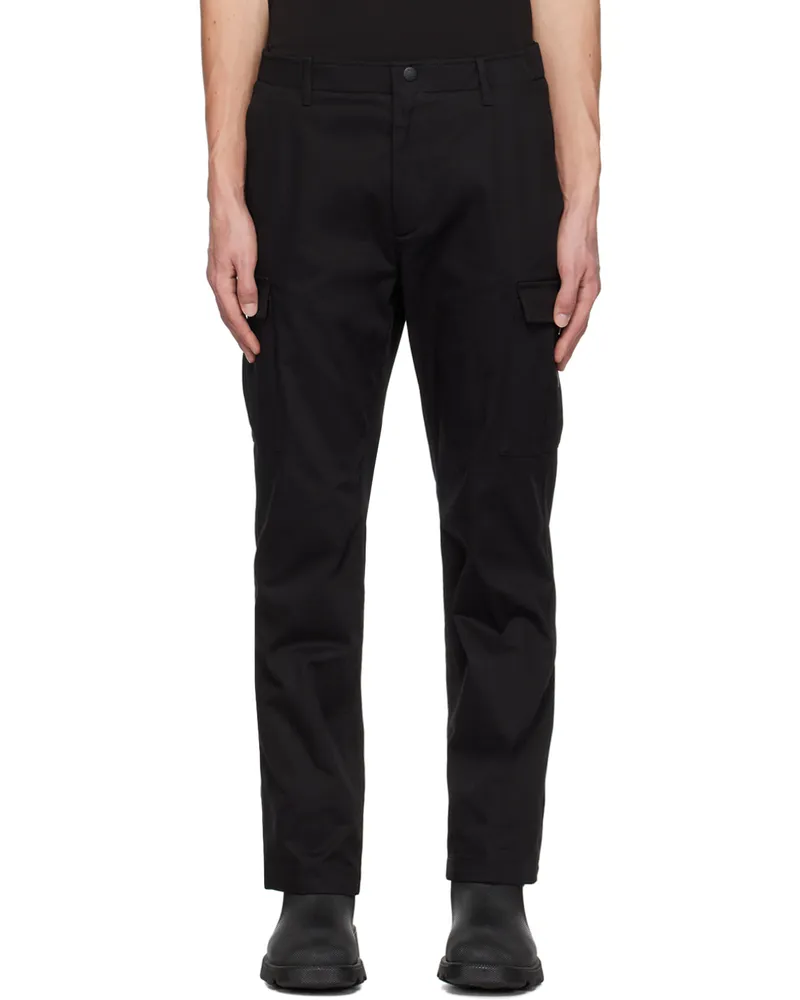 Moncler Black Logo Patch Cargo Pants 999