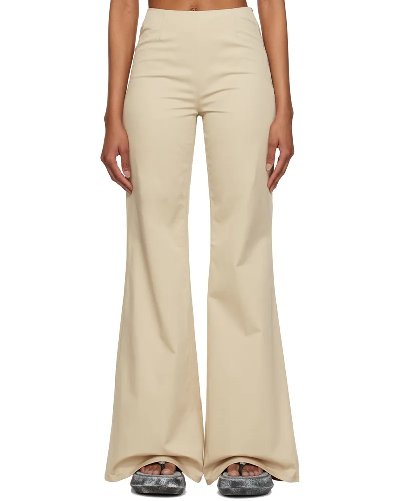 Acne Studios Beige Flared Trousers Beige