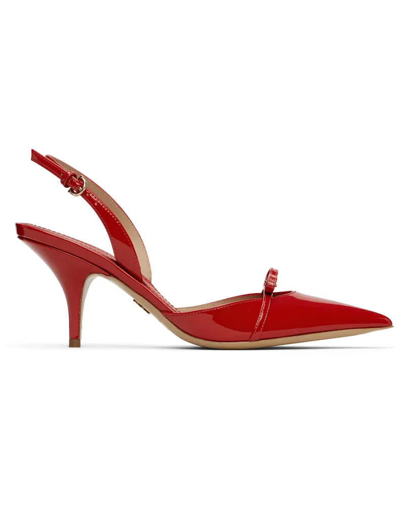 Ferragamo Red Gylla Mini Bow Pump Heels 006