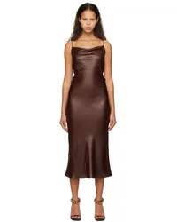 Stella McCartney Purple Alter Mat Midi Dress Aubergine