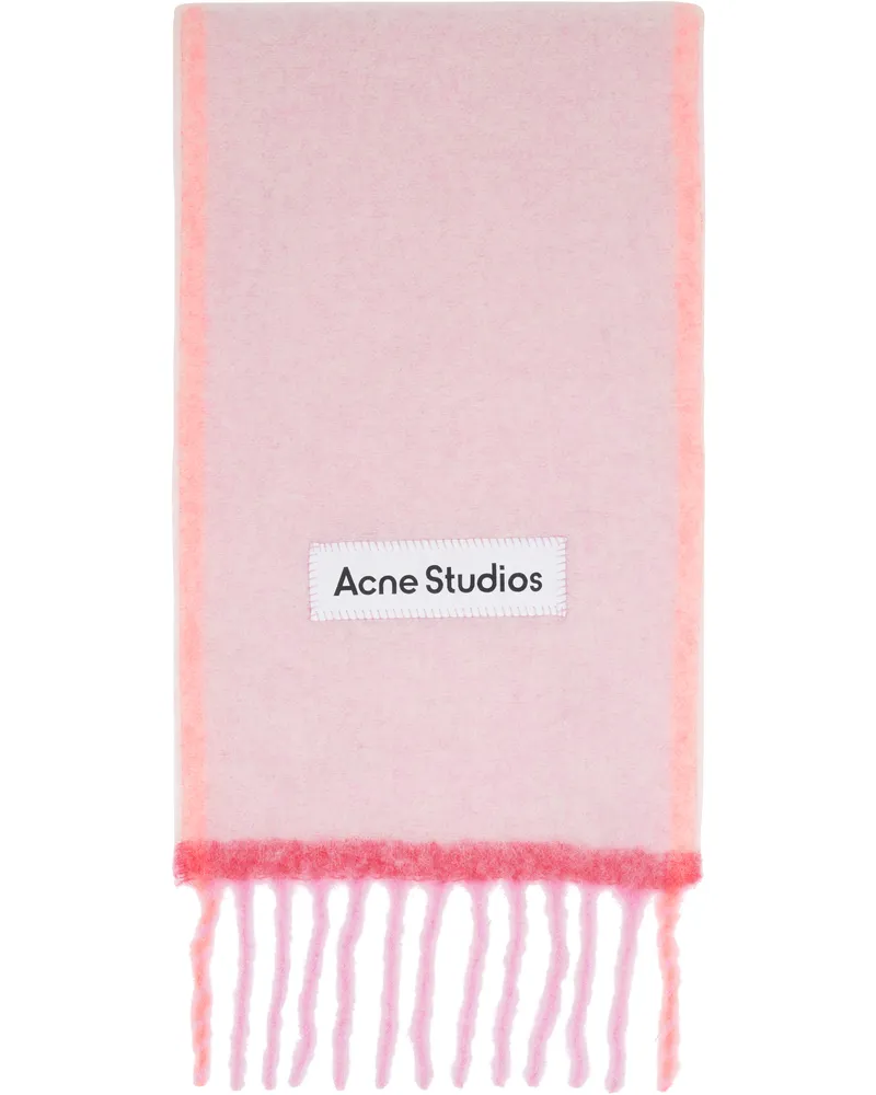Acne Studios Pink Narrow Wool Mohair Scarf 415