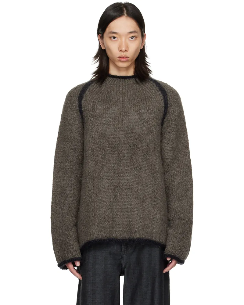Our Legacy Gray Rider Roundneck Sweater Steel