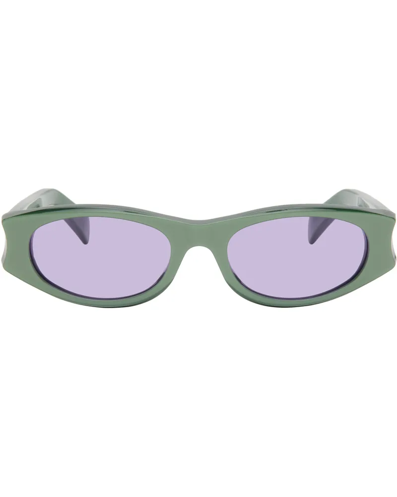 RETROSUPERFUTURE Green Razzo Sunglasses Metallic