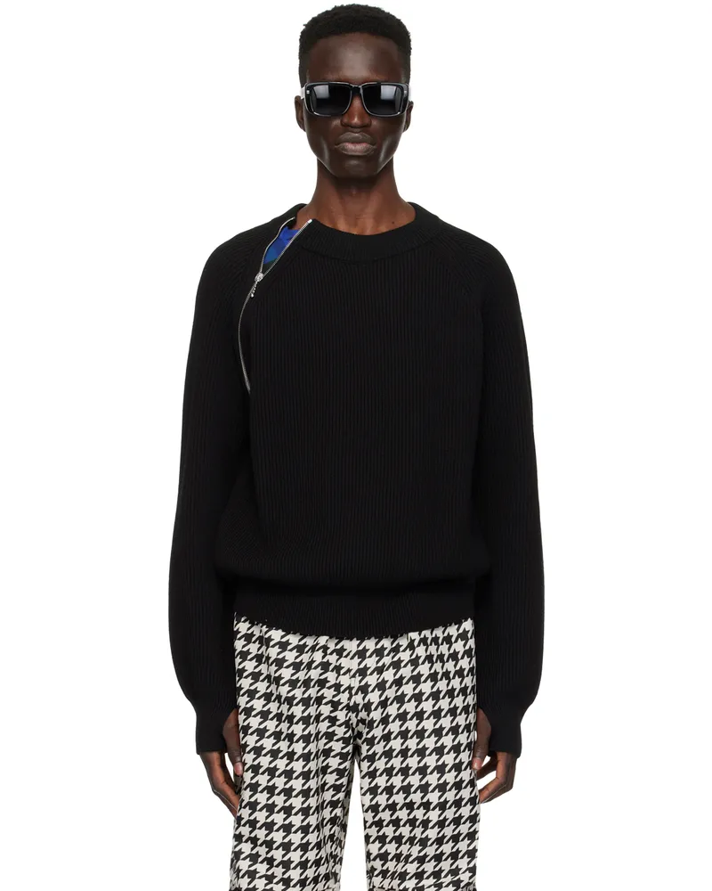 Burberry Black Ribbed Sweater Black