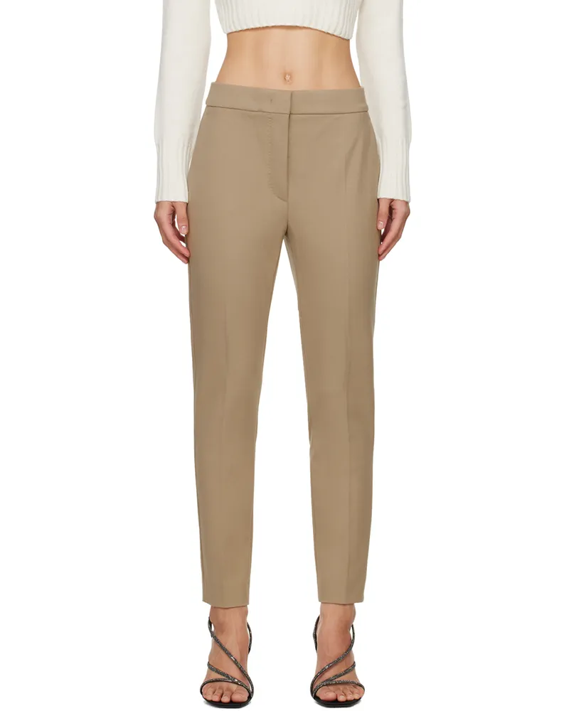 Max Mara Beige Pegno Trousers 55