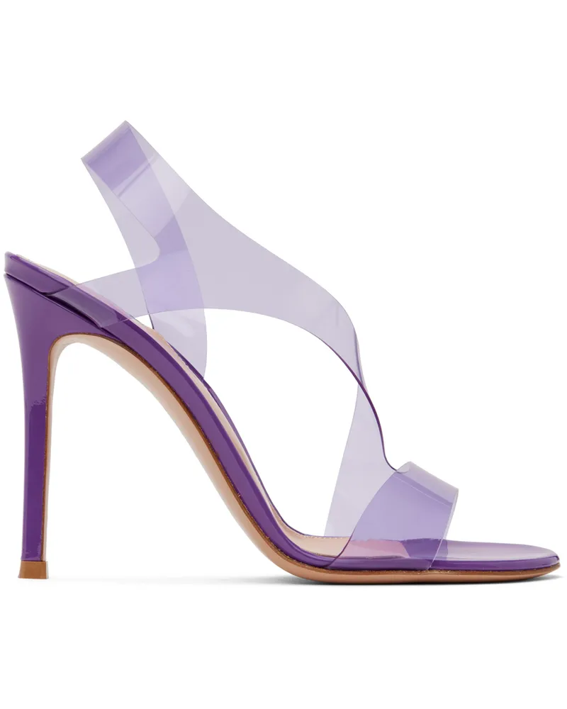 Gianvito Rossi Purple Metropolis 105 Heeled Sandals Purple+purple
