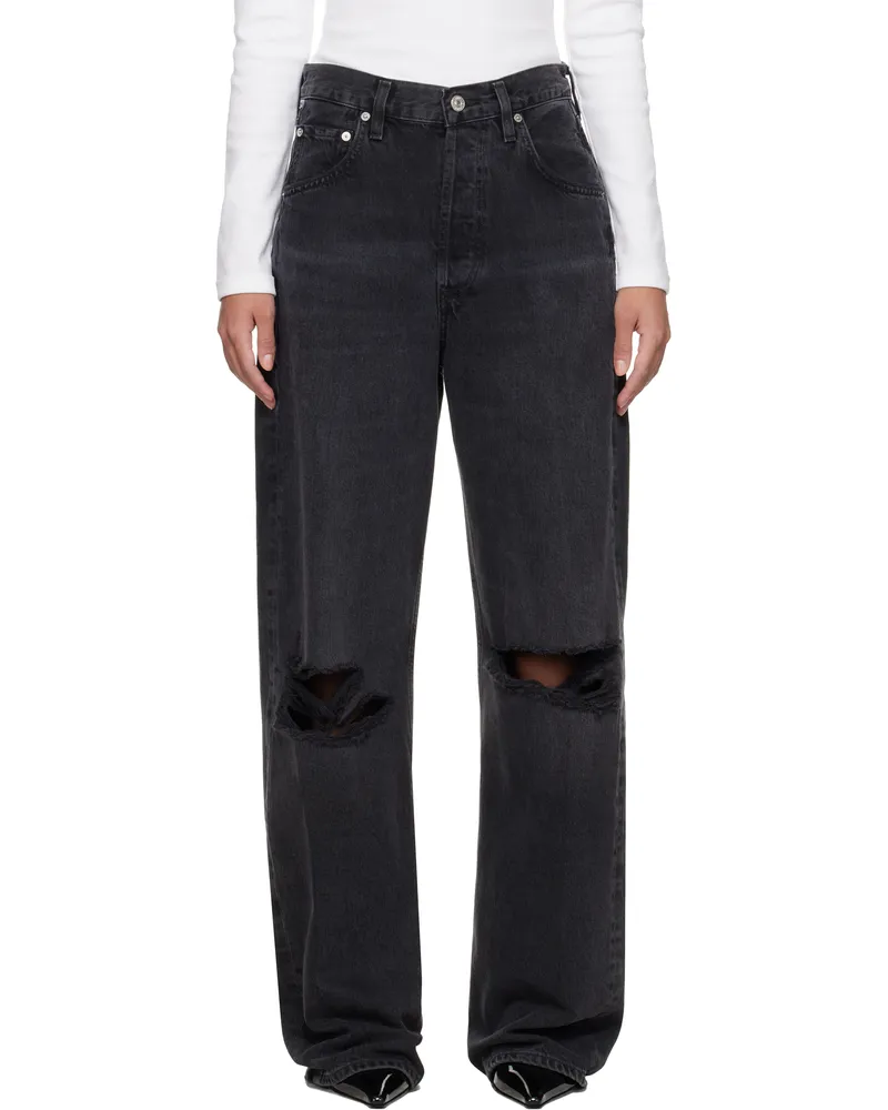 Citizens of humanity Black Ayla Baggy Jeans Metropolis