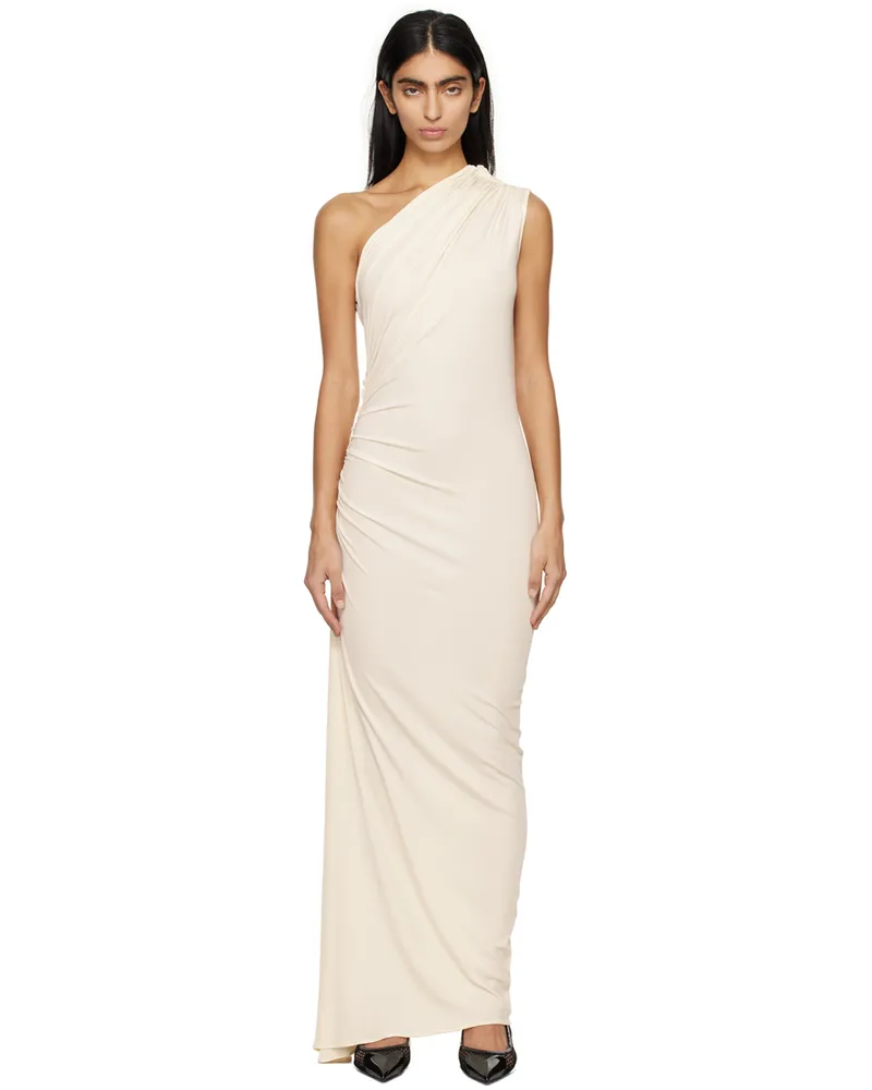 ATLEIN Off-White Single-Shoulder Maxi Dress Coa