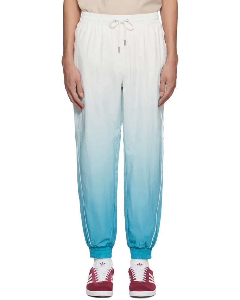 Tommy Hilfiger White & Blue Degrade Track Pants Mystic