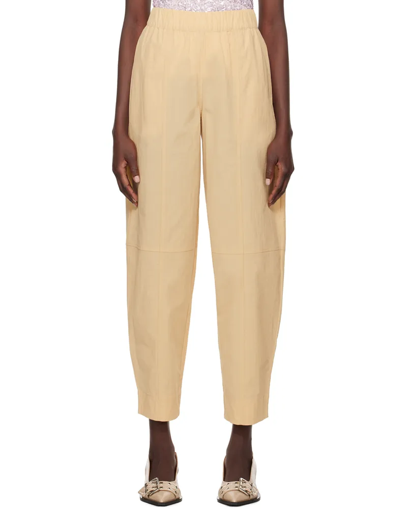 Ganni Beige Curve Trousers 883