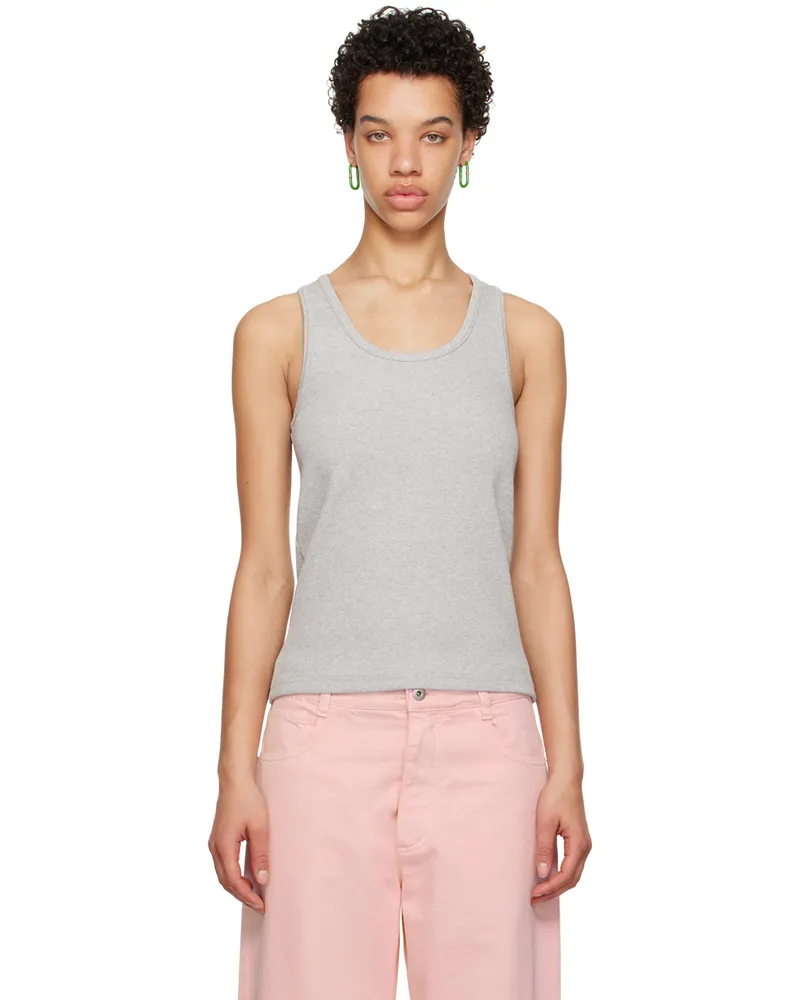Bottega Veneta Gray Scoop Tank Top 8531