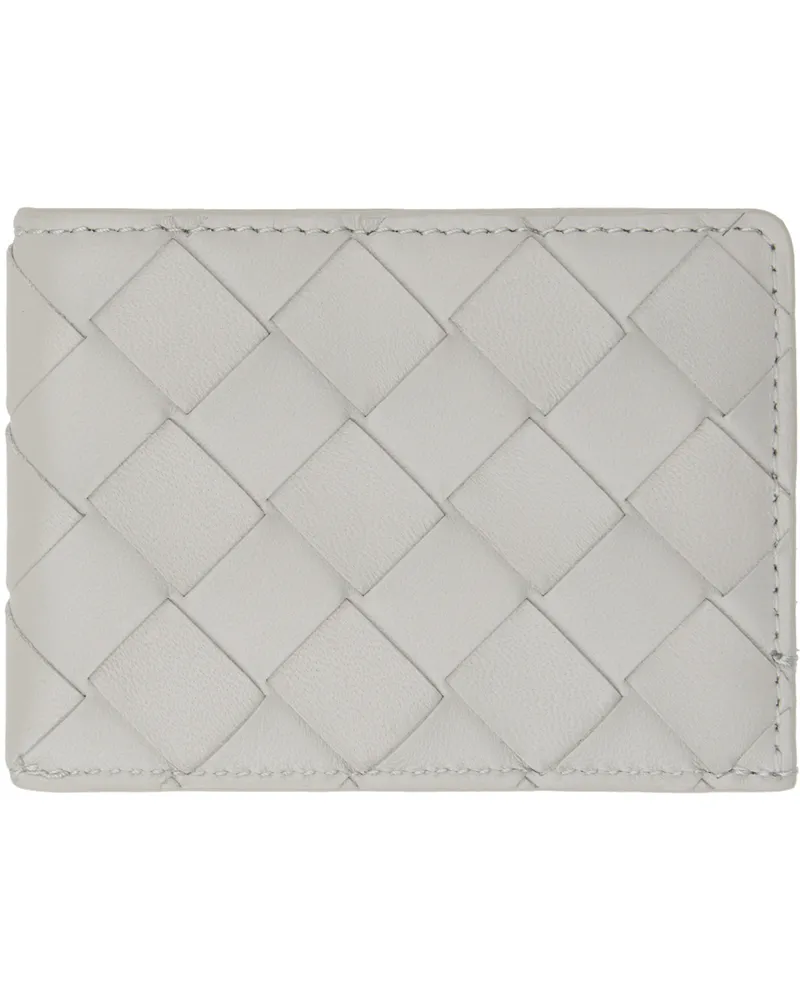 Bottega Veneta Gray Intrecciato Card Holder 1556