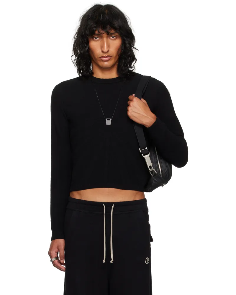 Rick Owens Moncler + Rick Owens Black Biker Level Round Neck Sweater 999