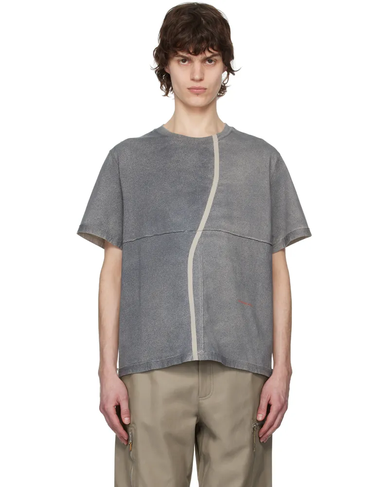 Eckhaus Latta Gray Lapped T-shirt Smog