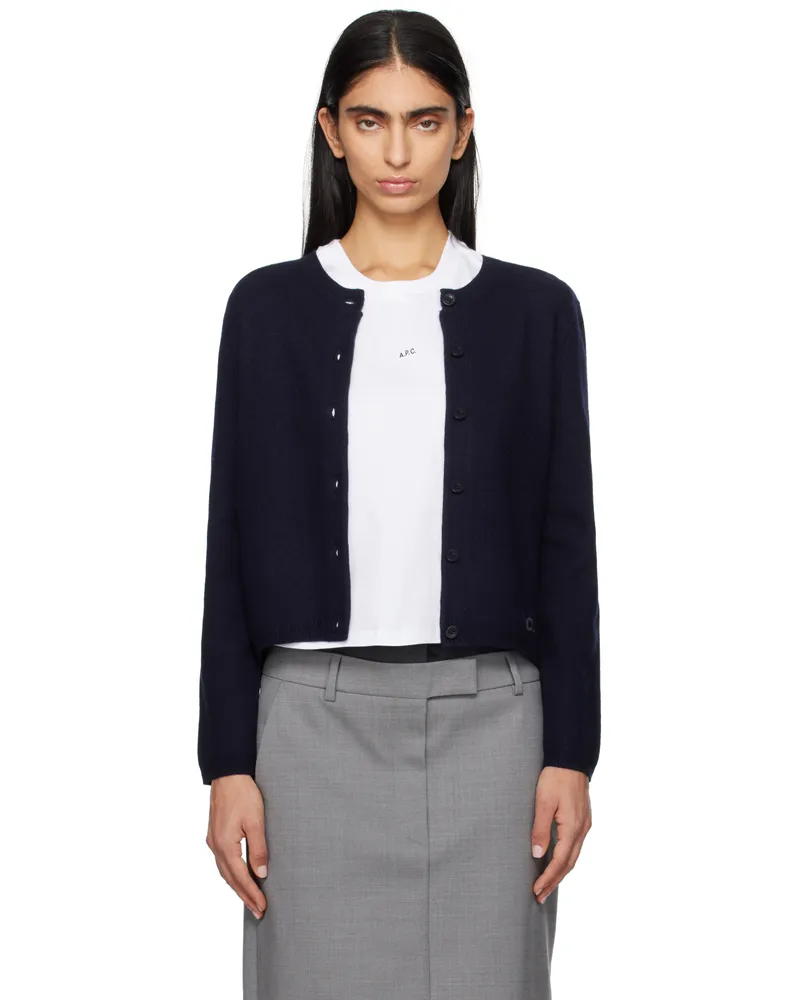 A.P.C. Navy Mila Cardigan Iak