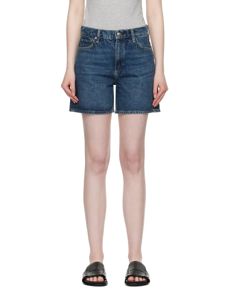 Rag & Bone Blue Kaia Denim Shorts Adeline