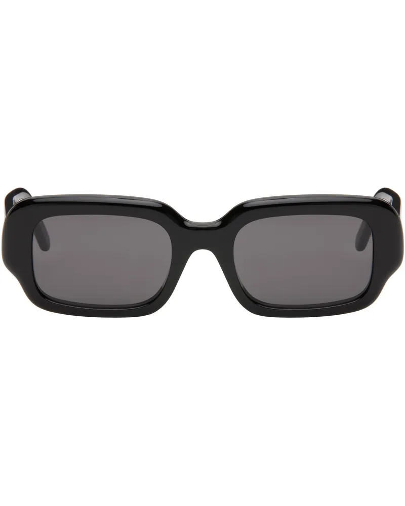 Loewe Black Rectangular Slim Sunglasses Shiny