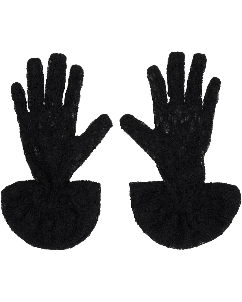 Anna Sui Black Short Gloves Black