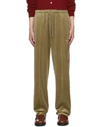 AFTER PRAY Khaki Velvet Track Pants Khaki