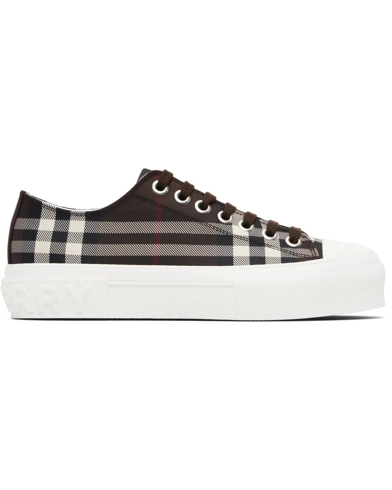 Burberry Brown Check Sneakers Mahogany