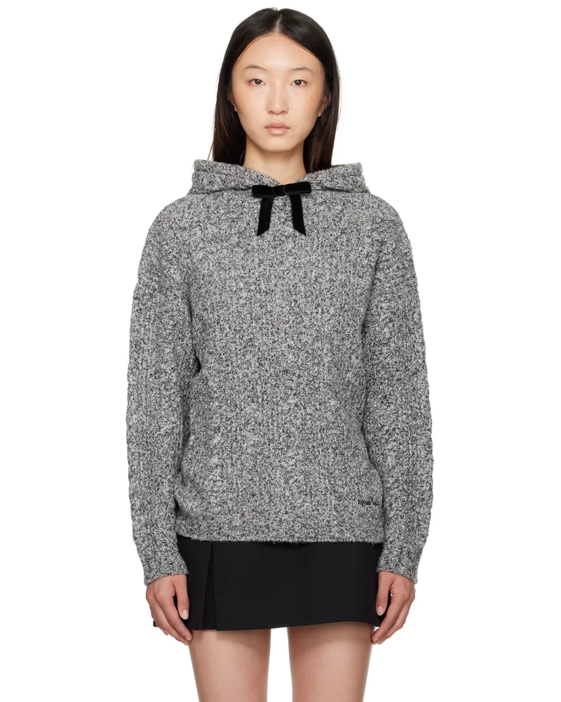 SHUSHU/TONG Gray Knitwear Hoodie Gr100